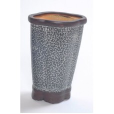 CERAMIC VASE 9” x 6" x 12” Brown/Grey- CLOSEOUT SALE !!!!